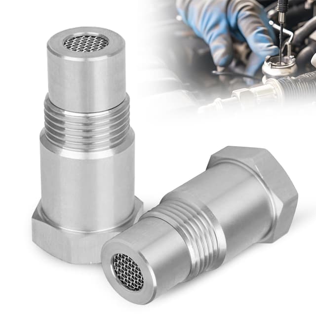 🚗🔧 2 Stück Lambdasonde Adapter mit Filter, M18x1,5 Sauerstoffsensor Adapter 304 Edelstahl Lambda Eliminator O2 Sauerstoffsensor Universal Lambdasonden Eliminator für Auto LKW