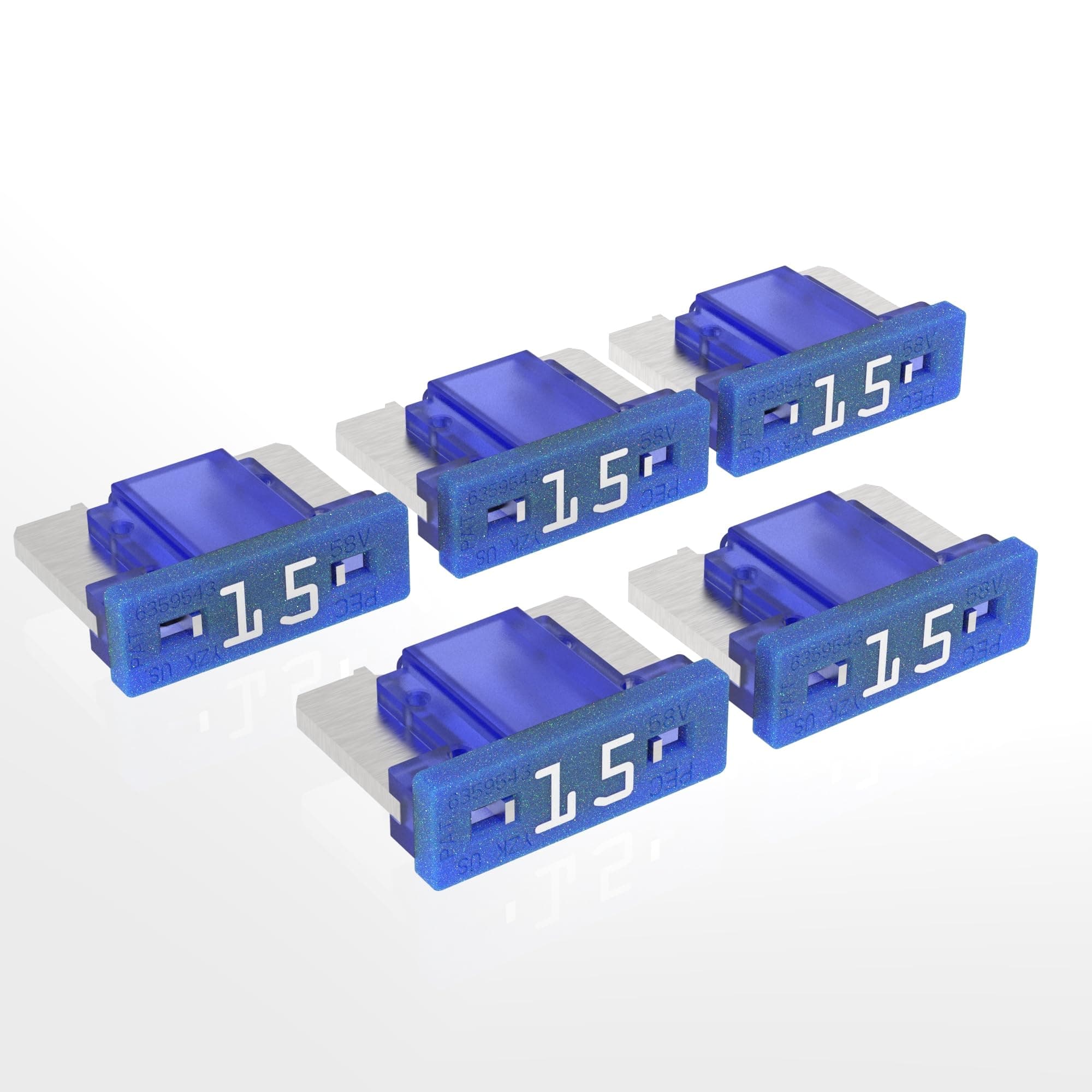 🚗 AUPROTEC Mini LP Kfz Sicherungen 🛡️ 2A - 30A Auswahl: 15A Ampere blau, 5 Stück