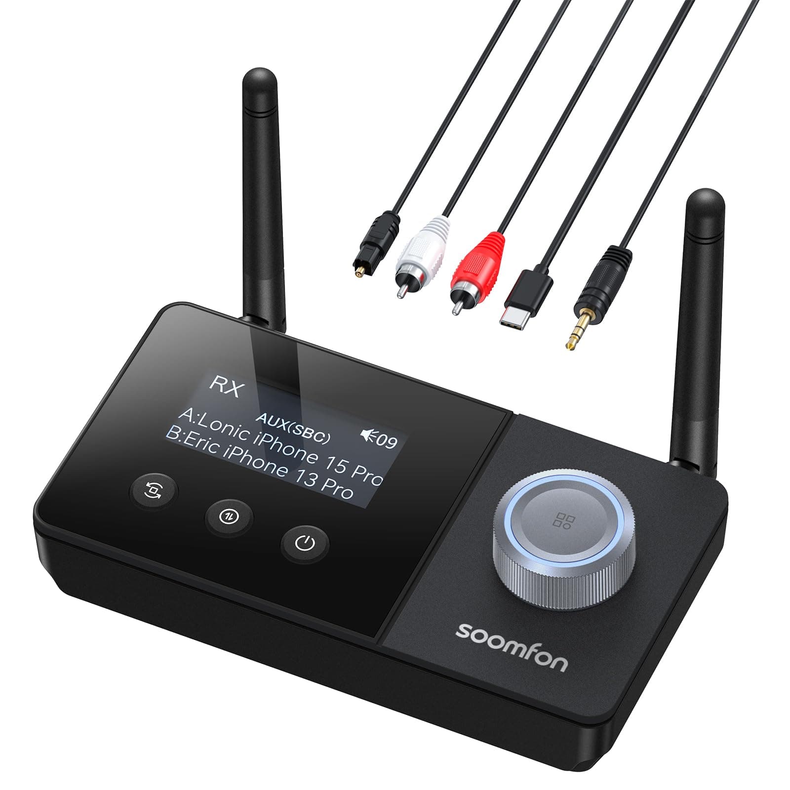 🎧 SOOMFON Bluetooth 5.3 Sender Empfänger für 2 Kopfhörer 🎶