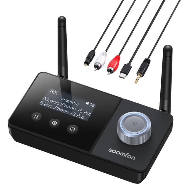 🎧 SOOMFON Bluetooth 5.3 Sender Empfänger für 2 Kopfhörer 🎶
