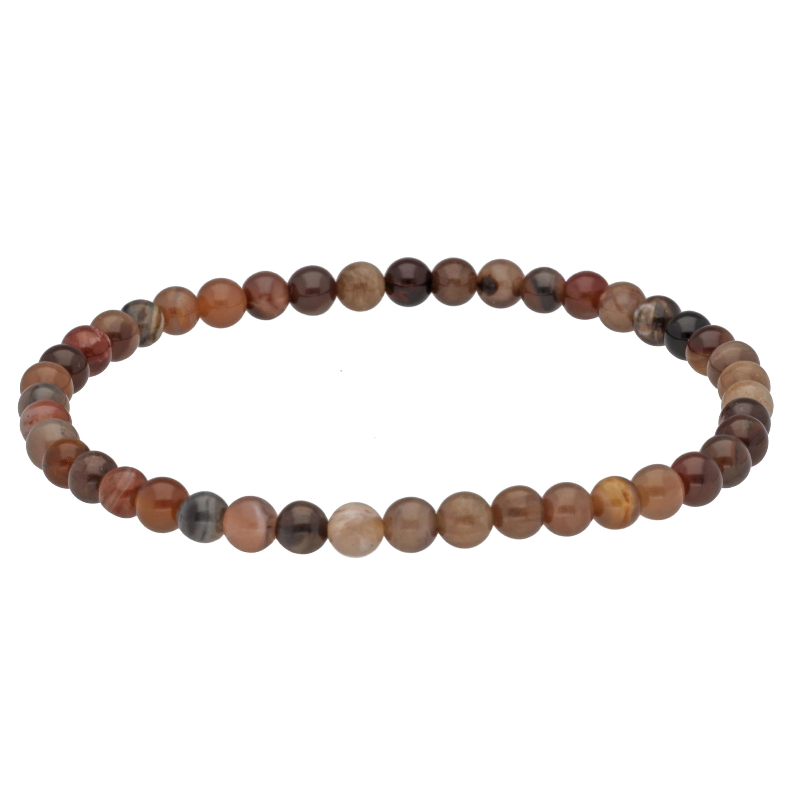 Lebensquelle Plus Mini Kugelarmband | 4-5mm | Hochwertiges Edelsteinarmband Versteinertes Holz ❤️🌟