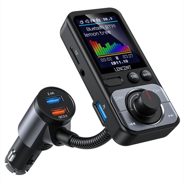 LENCENT Bluetooth FM Transmitter mit HiFi Musik Booster 🎵