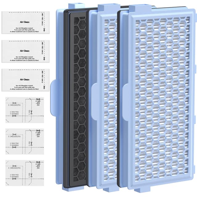 3 Filter für Miele Staubsauger [Compact C1 & C2, Complete C2 & C3, S8340] - Ersatzfilter Kompatibel mit Miele Staubsaugern