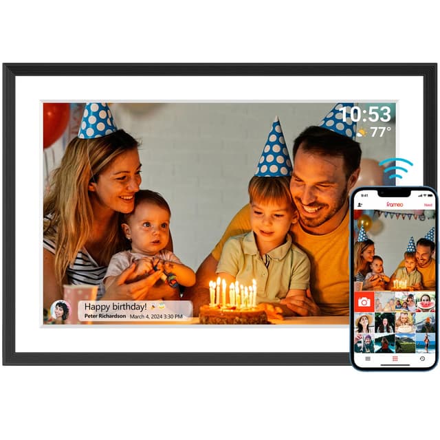 AKImart 32GB Digitaler Bilderrahmen WLAN 10,1 Zoll 1280x800 IPS LCD Touchscreen 📸🖼️
