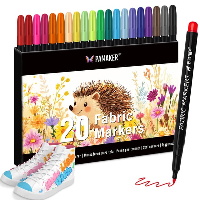 🎨 20 Textilstifte für kreative Designs auf Kleidung und mehr! 🌈