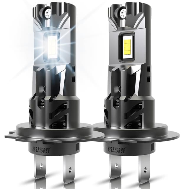 OUSHI H7 Halogen Lampe 500% Helligkeit 6000K Weiß 18000LM Scheinwerferlampe 2 Stück 🌟