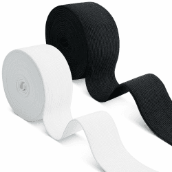 🧵 Romon Gummiband Breit Nähen, 40mm × 10m Gummibänder Nähen - 2 Stück Elastisches Band Gummizug Schwarz Weiß Angebot bei HelloDeals