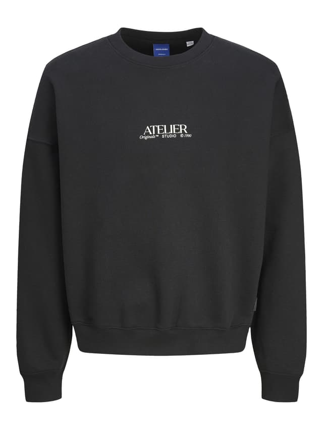 🔥 Mega Deal! JACK & JONES Herren Jorbrooklyn Graphic Sweat Crew Neck Ln Sweatshirt M Schwarz