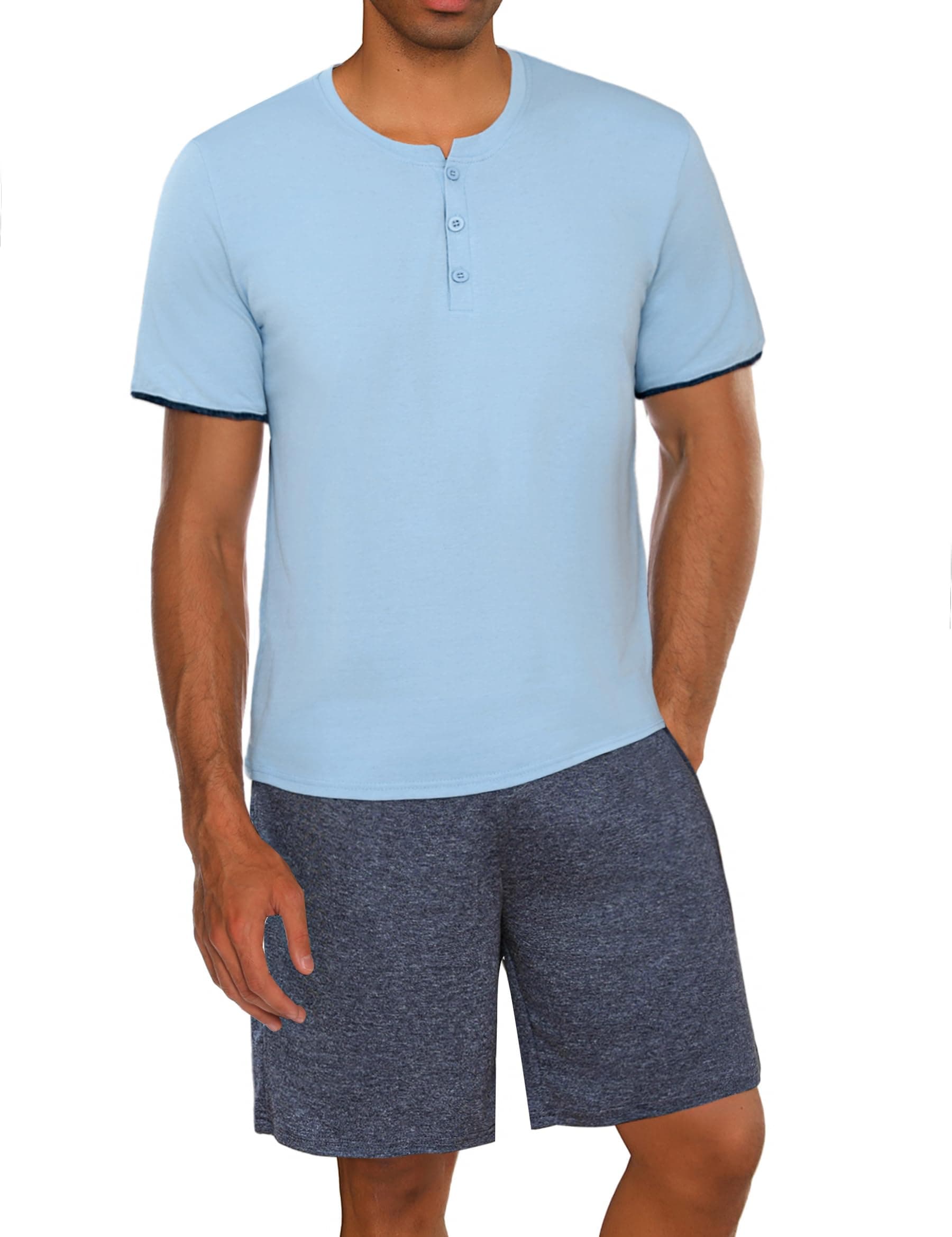 Uniexcosm Schlafanzug Herren Kurz Pyjama Set Sommer-Pyjama 😴🌙