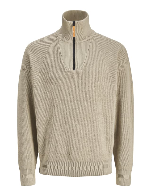 🔥 Super Deal! JACK & JONES Herren Highneck Pullover JCOOUTDOOR Knit - Relaxed Fit S - XXL XXL Crockery