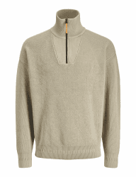 🔥 Super Deal! JACK & JONES Herren Highneck Pullover JCOOUTDOOR Knit - Relaxed Fit S - XXL XXL Crockery