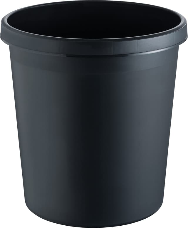 🗑️ helit H6105895 - Papierkorb „the german“, 18 Liter, schwarz