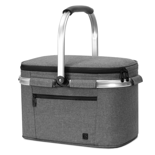 🧊 ALLCAMP Faltbar Isoliert Kühltasche - Einkaufskorb Thermo Mit Deckel 🧺