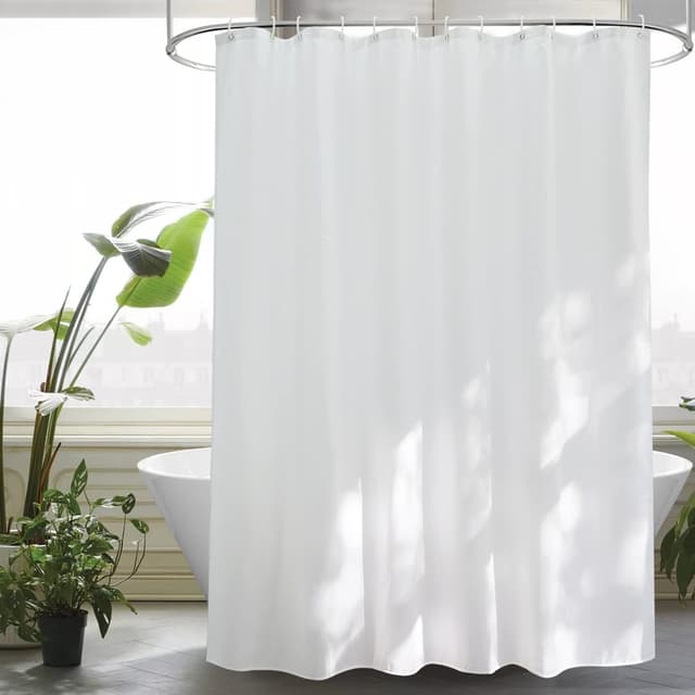 Angebot: EurCross Duschvorhang 180x200 cm Weiß Textil 🚿