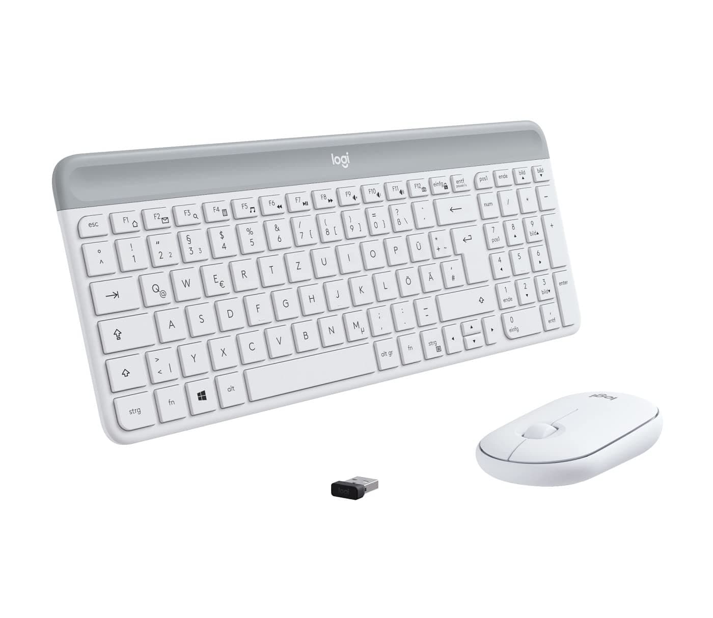 Logitech MK470 Slim Combo Kabelloses Tastatur-Maus-Set - Weiß 🖱️⌨️