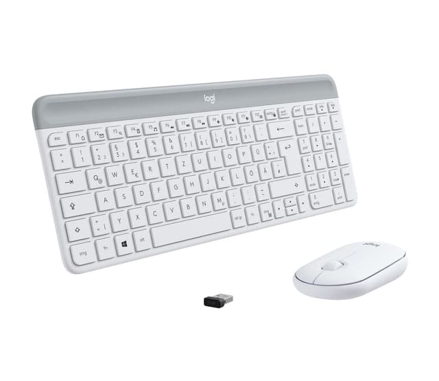 Logitech MK470 Slim Combo Kabelloses Tastatur-Maus-Set - Weiß 🖱️⌨️