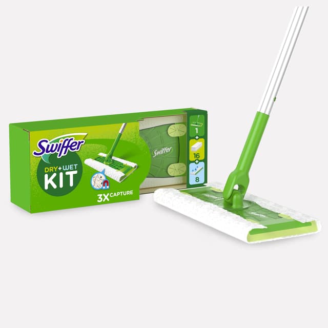 🌟 Swiffer Bodenwischer Dry & Wet Starter-Set - Reinigung von Hartholz und Böden 🧹