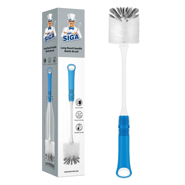 🧼🪣 MR.SIGA Reinigungsbürste mit langem Griff Tassenbürste Flaschenbürste