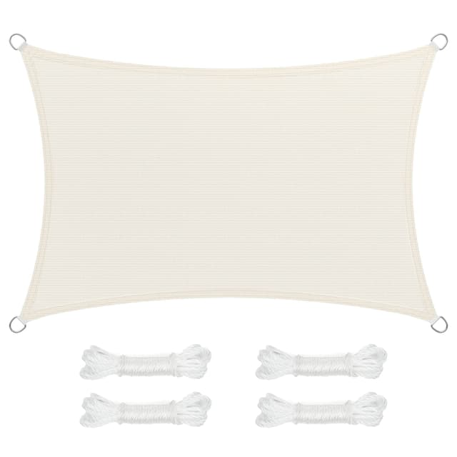 🌞 SONGMICS Sonnensegel 2 x 3 m, luftdurchlässig & wasserdurchlässig, beige GSS23IVV1 2 x 3 m Beige 🌿
