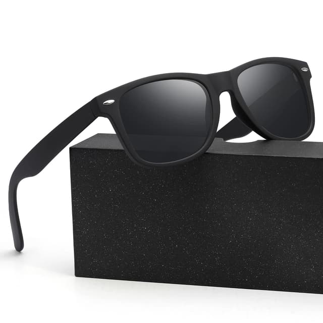 🕶️ Glapeame Polarisiert-Sonnenbrille-Herren-Damen-Sonnenbrillen-Sunglasses-Men-Woman-Sonnenbrille Schwarz-UV400-Unisex-Retro-Vintage-Klassische-Polarisierte-Brille-Sportbrille