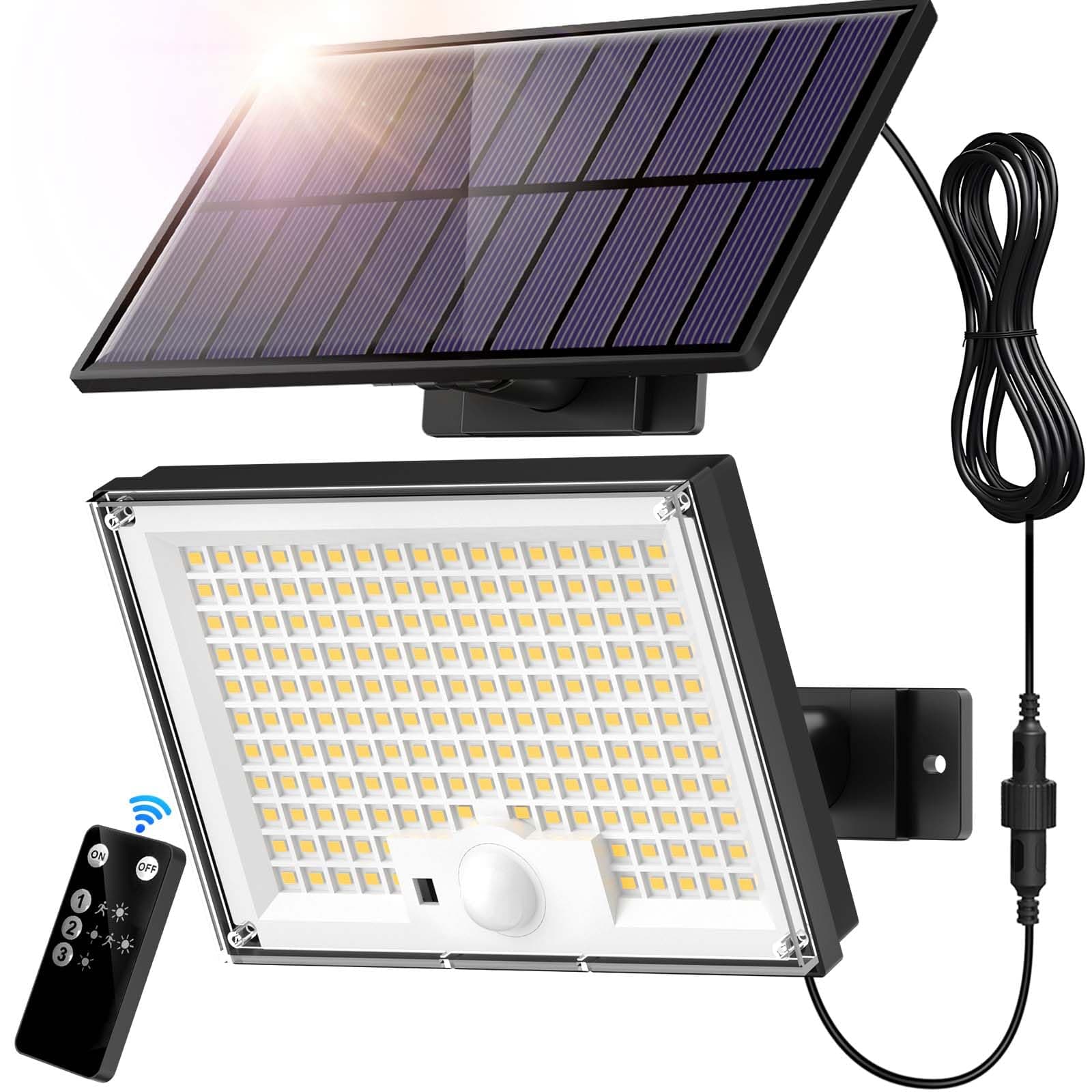 SIGRILL Solarlampen mit Bewegungsmelder 172LED - Deal des Tages! 🌞
