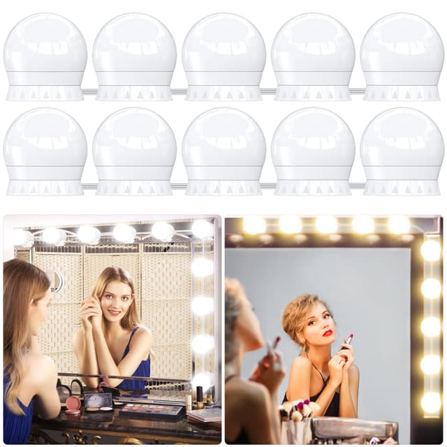 🌟 Daphomeu LED Spiegelleuchte 3 Farbe, Dimmbar Schminklicht 🌟