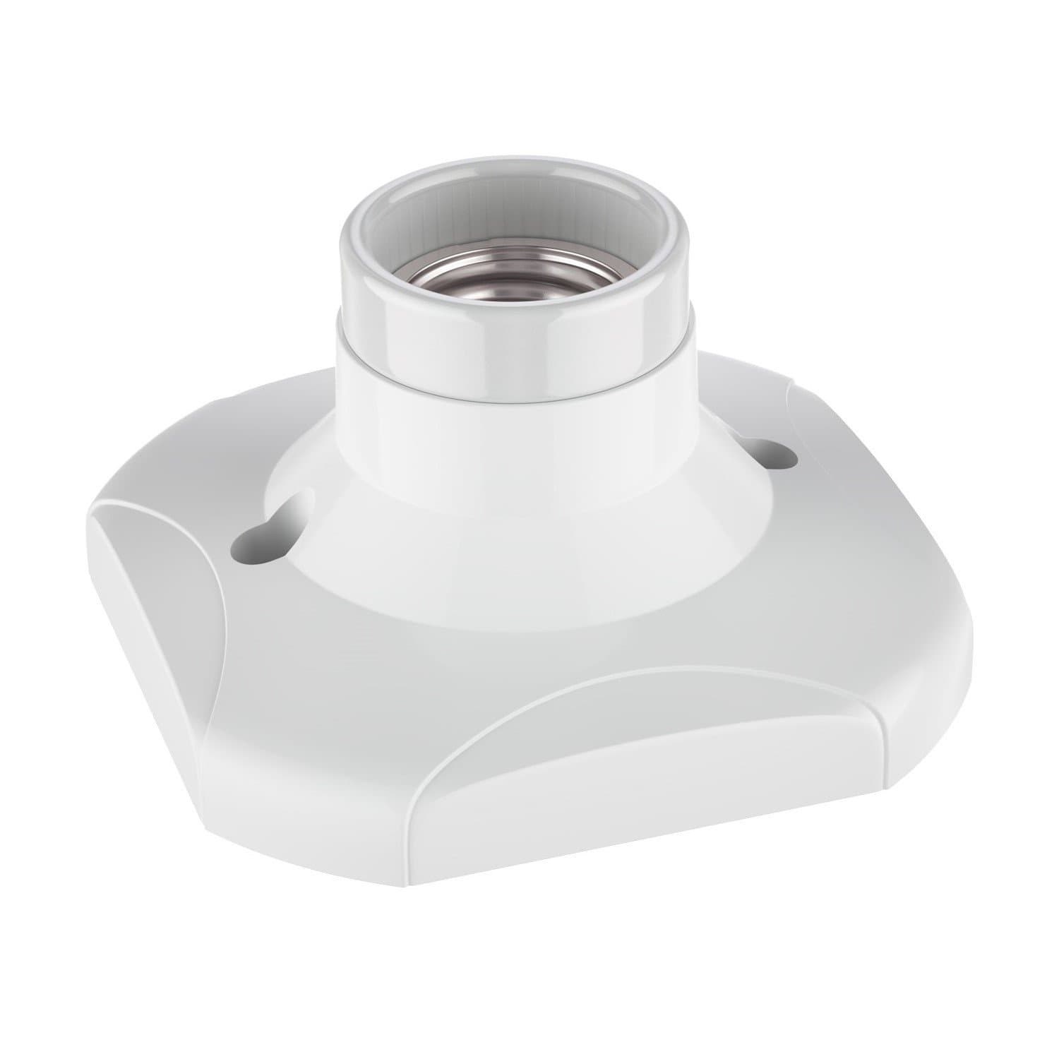 🌟 LEDSCOM.DE Deckenleuchte/Lampenfassung ELEKTRA, Porzellan, weiß, 1x E27 max. 60W 1 Stück (1er Pack) Weiß 🌟