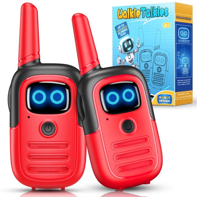 🎁 Gifitizi Spielzeug Mädchen 3-10 Jahre, Walkie Talkie Kinder Mädchen Geschenke - A-Rot Schwarz