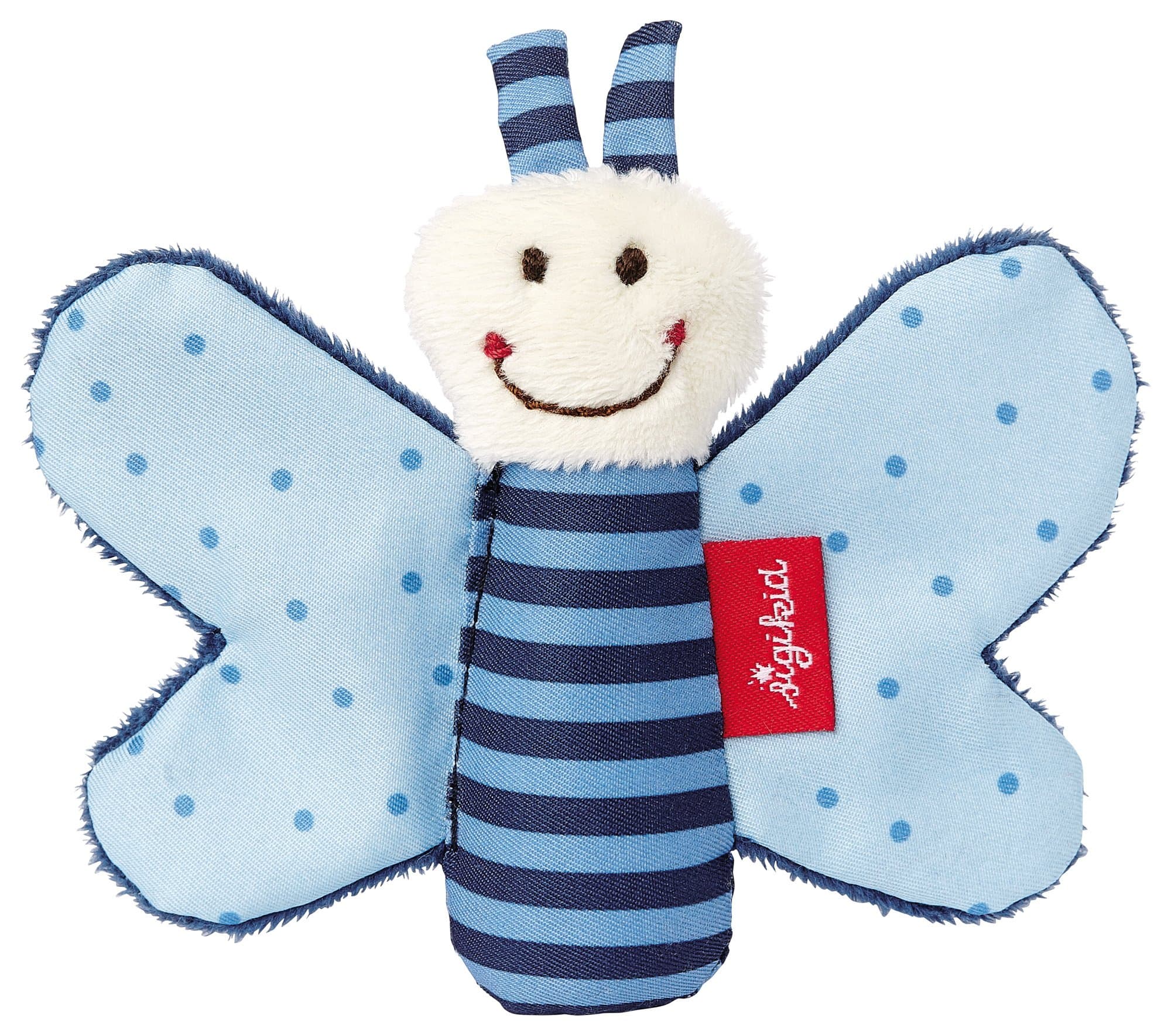 🦋 SIGIKID 41180 Greifling Schmetterling Red Stars Mädchen und Jungen Babyspielzeug blau
