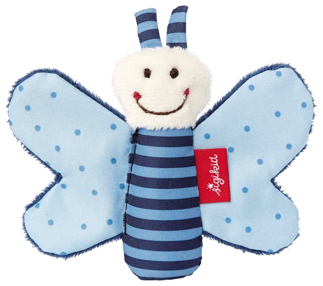 🦋 SIGIKID 41180 Greifling Schmetterling Red Stars Mädchen und Jungen Babyspielzeug blau