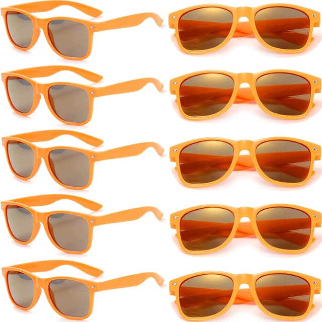😎 FSMILING Nerd Bunt Party Sonnenbrille Set - Lustige Retro Neon Sonnenbrillen