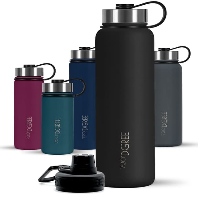 720°DGREE Edelstahl Trinkflasche - Auslaufsicher, Kohlensäure geeignet, BPA-Frei