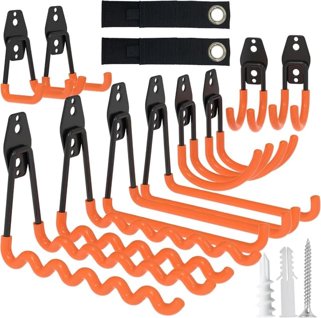 🛠️🚲 HSTMYFS Schwerlast Wandhaken (12er Set) – Robuster Gerätehalter für Garage, Werkstatt & Garten