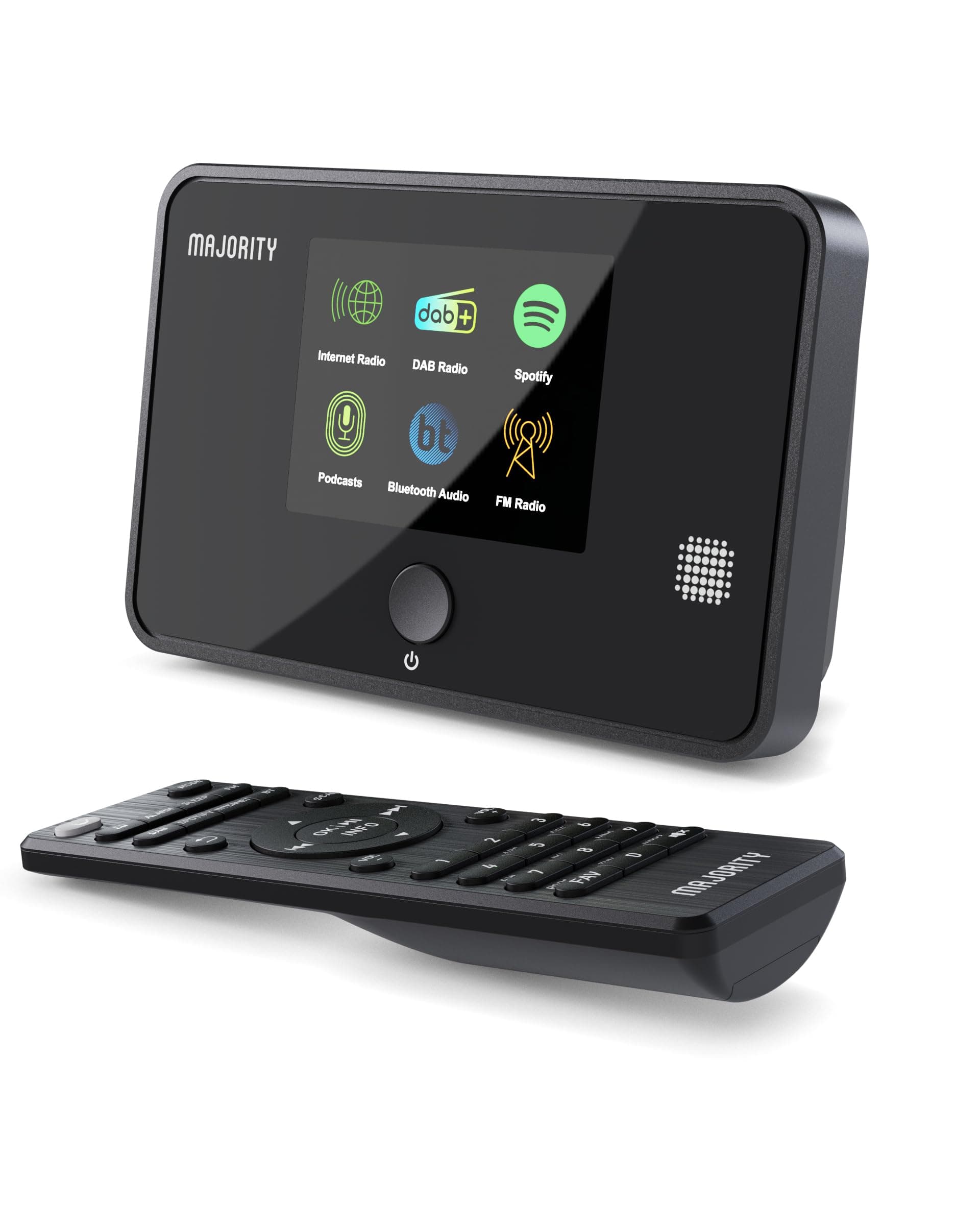🎶 Radio DAB Plus Internetradio WLAN Tuner mit DAB+ | Internet Radio WLAN Adapter mit Spotify, Bluetooth-Konnektivität, Fernbedienung, Farbdisplay | MAJORITY Robinson Digitalradio 🎵