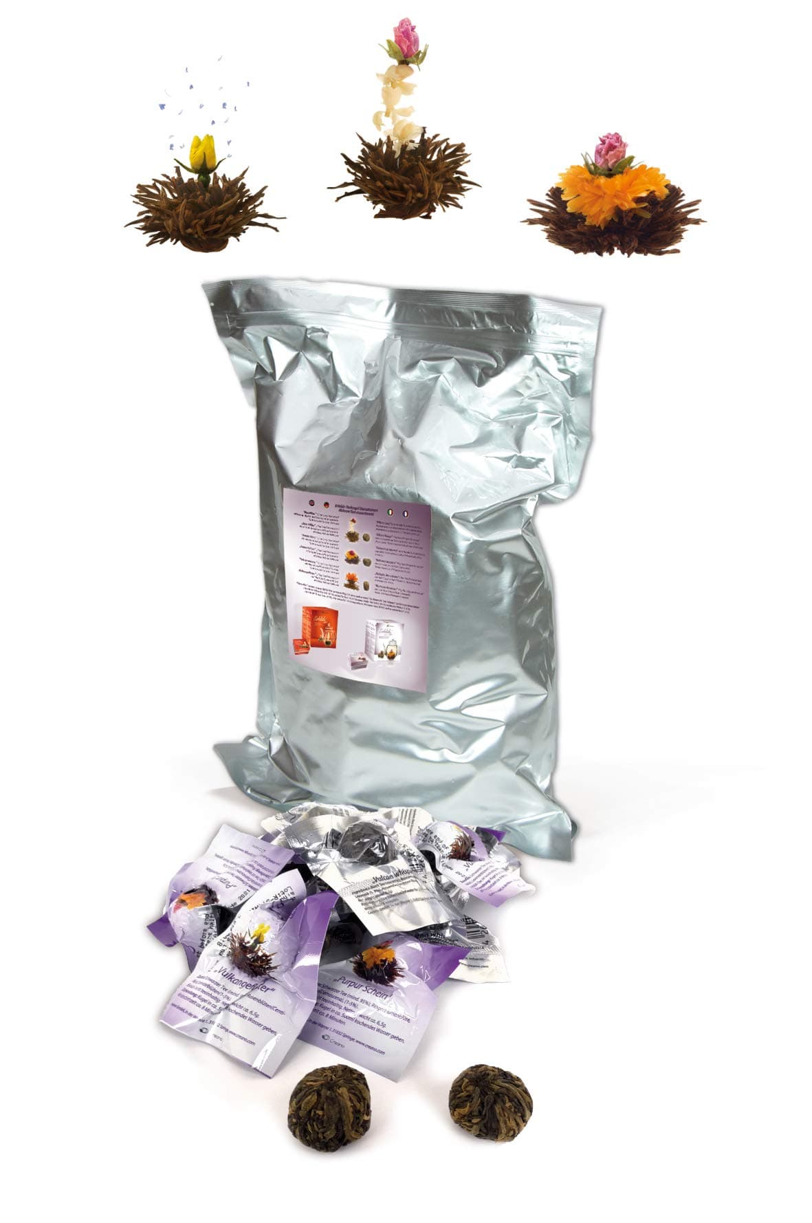 Angebot: Creano Teeblumen 36 Teekugeln Schwarzer Tee Großpackung 🌹🍵