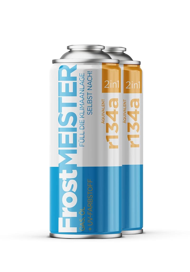 🚗 FrostMEISTER 2in1 Auto Klimaanlagen-Befüllset 400 ml: Schnelles und einfaches Befüllen mit R134a-Ersatz