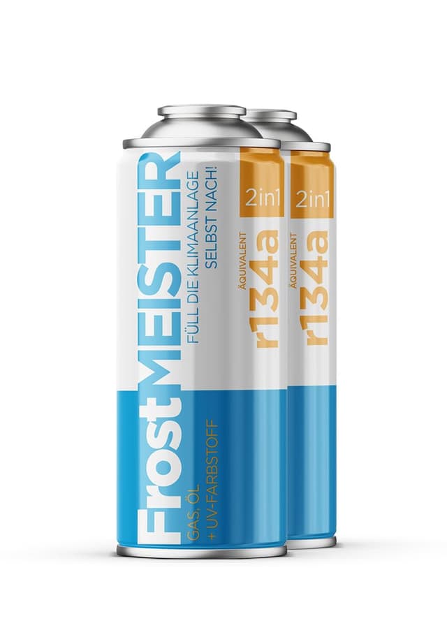 🚗 FrostMEISTER 2in1 Auto Klimaanlagen-Befüllset 400 ml: Schnelles und einfaches Befüllen mit R134a-Ersatz