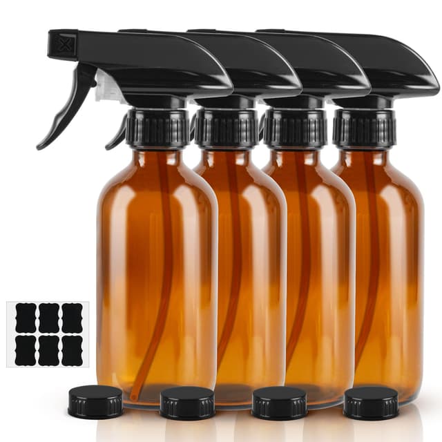 Angebot: HOTUT Sprühflasche Glas, 4 Stücke, 240 ml Braunglasflasche