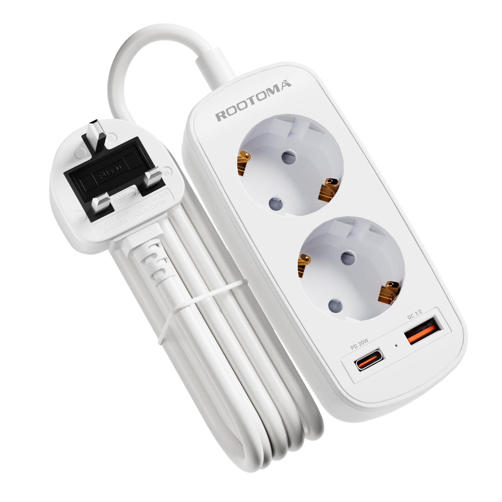 🔌 Adapter England Deutschland Stecker mit USB Schnellladung | UK Reiseadapter