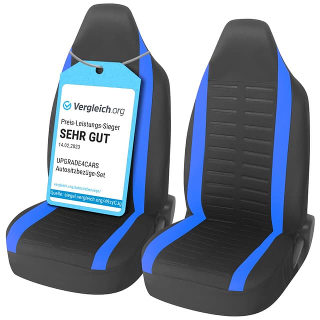 Upgrade4cars Autositzbezüge Set für Pilotensitze in Blau | Autoschonbezüge Universal | Autozubehör Innenraum Deko