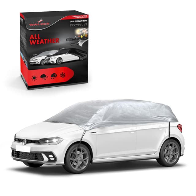 🚗 Walser Abdeckplane Auto All Weather - Abdeckplane wasserdicht XL Silber 🌧️❄️