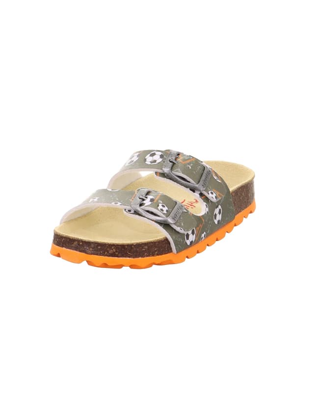 Superfit Jungen Fussbettpantoffel Pantoffeln 28 EU Grün Orange 7070 🌟👟