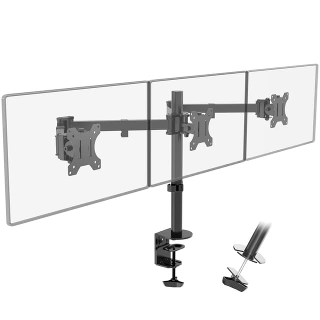 🖥️💪 PUTORSEN Monitor Tischhalterung für 3 Monitore 13"-27" LCD LED TV Bildschirme Flachbildschirm