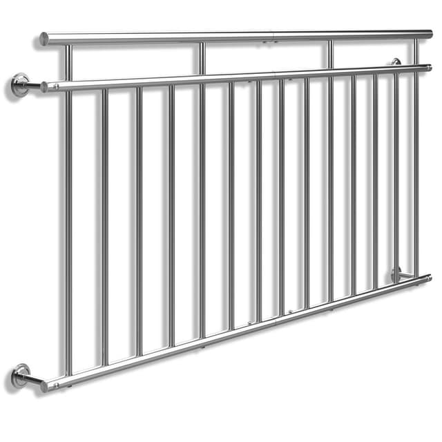 🌟 MONZANA® Französischer Balkon Edelstahl 90x184cm 🏡 | Balkongeländer Terrassengeländer