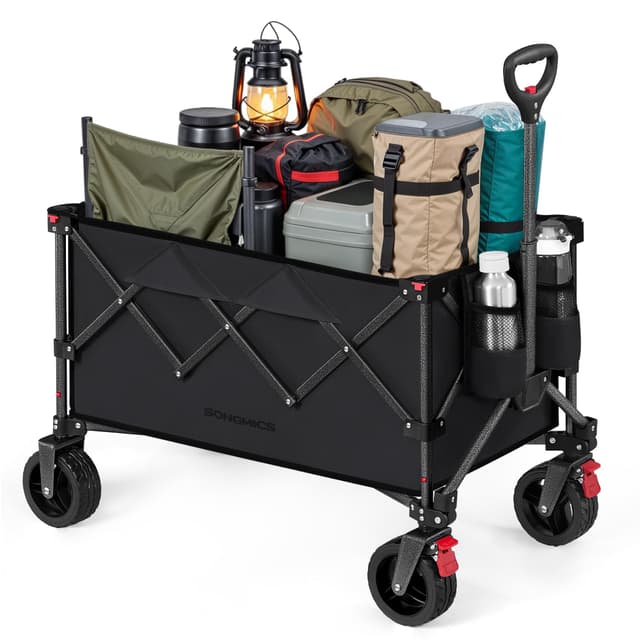 🌿 SONGMICS Handwagen faltbar, Bollerwagen, 150 L 🌞