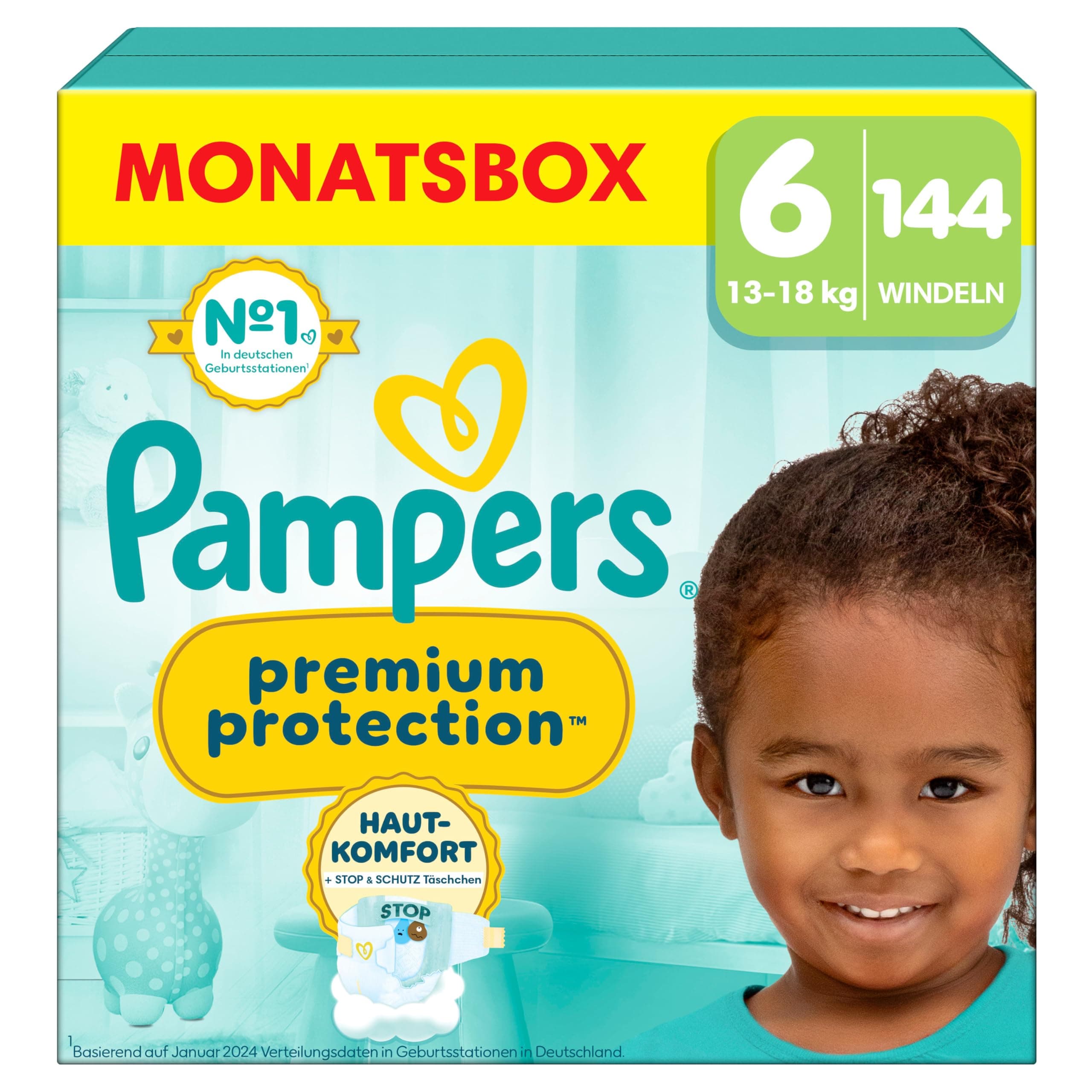 🌟 Pampers Premium Protection Größe 6, 144 Windeln 🌟