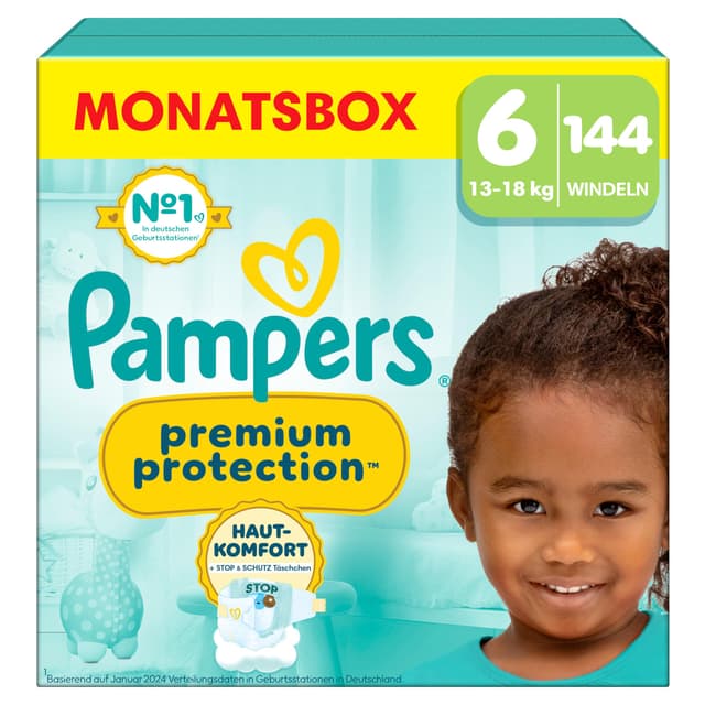 🌟 Pampers Premium Protection Größe 6, 144 Windeln 🌟