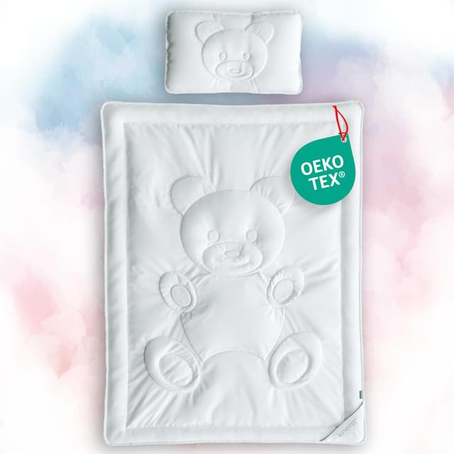 KNERST® Set Kinderdecke & Kissen - Baby Bettdecke & Kissen für kuschelige Träume