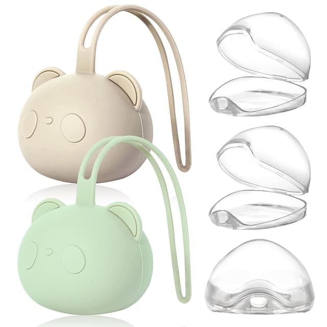 👶🎁 5-teiliges Schnullerbox Set - Aufbewahrungstasche aus Silikon