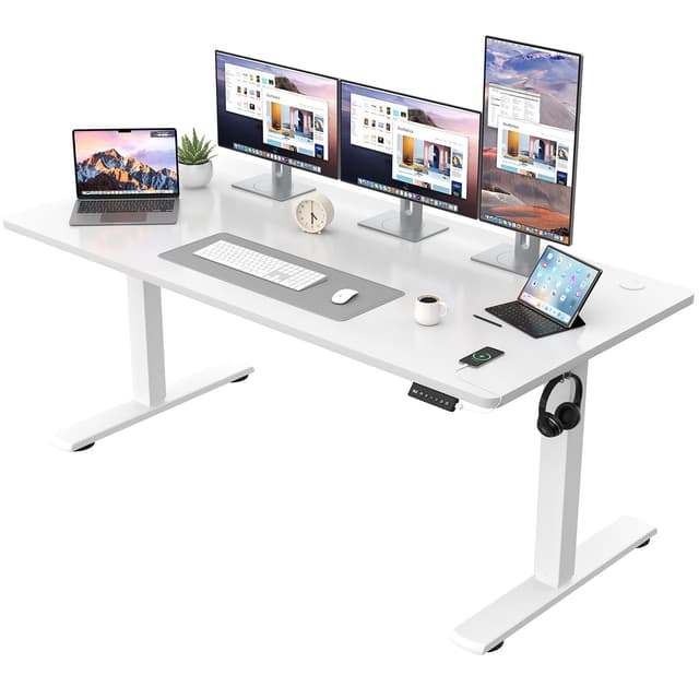🌟 JUMMICO Höhenverstellbarer Schreibtisch 🌟 Elektrischer Tisch mit Memory-Funktion